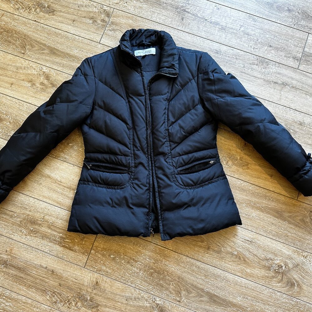 Anne Klein Classic Black Winter Jacket Coat Size Medium - Picture 1 of 6